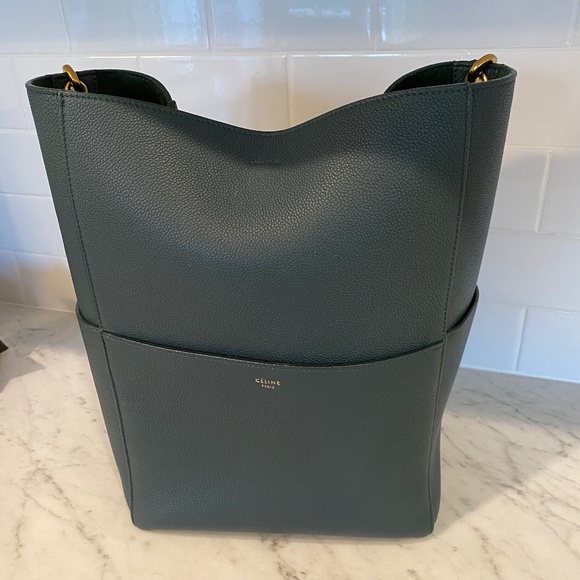 Celine Handbags - CELINE SANGLE  BUCKET BAG IN SOFT GRAINED CALFSKIN